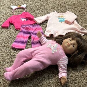 American Girl Bitty Baby doll with 2 outfits